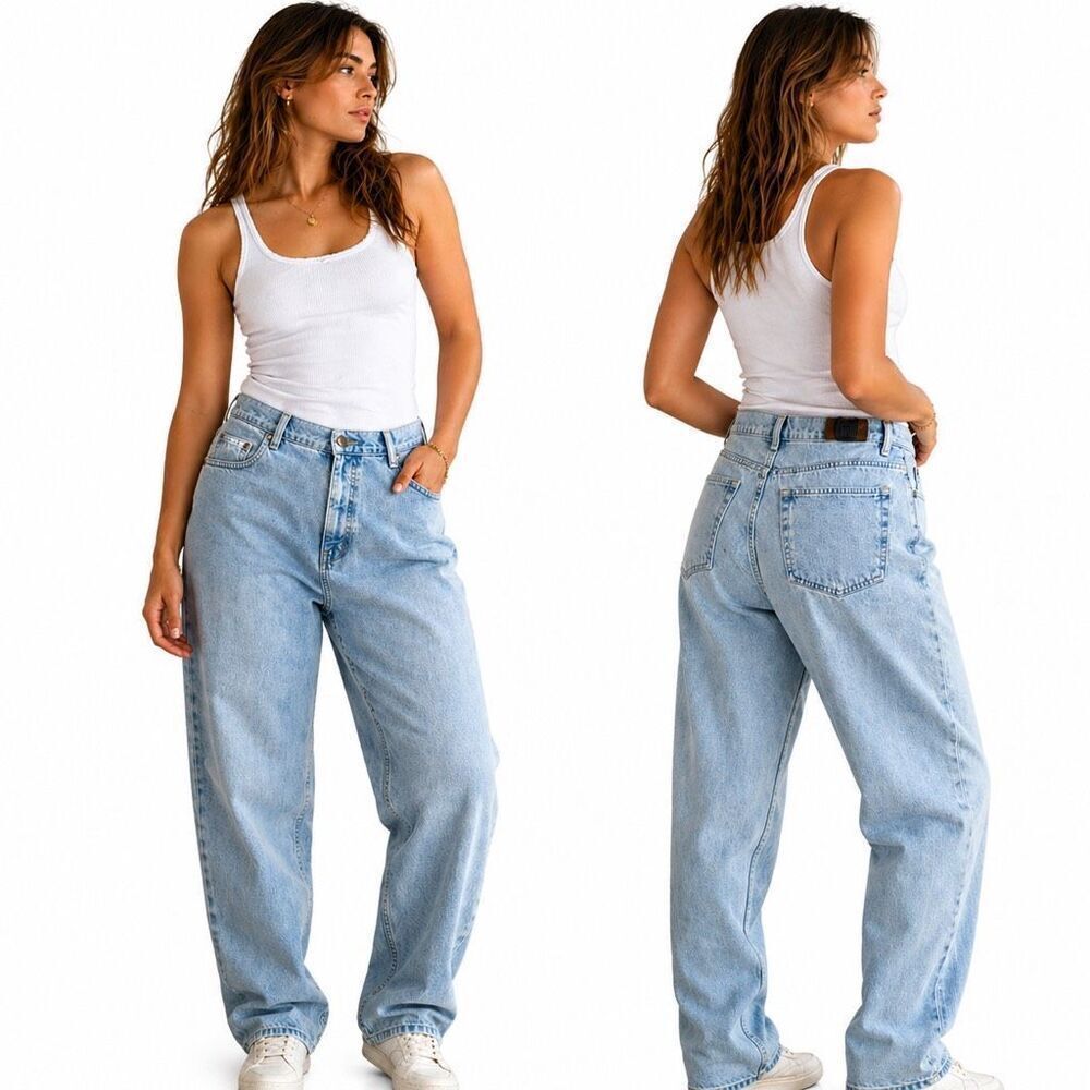 Vintage Field Gear High Rise Mom Jeans Womens 14 Average Light Wash Cotton